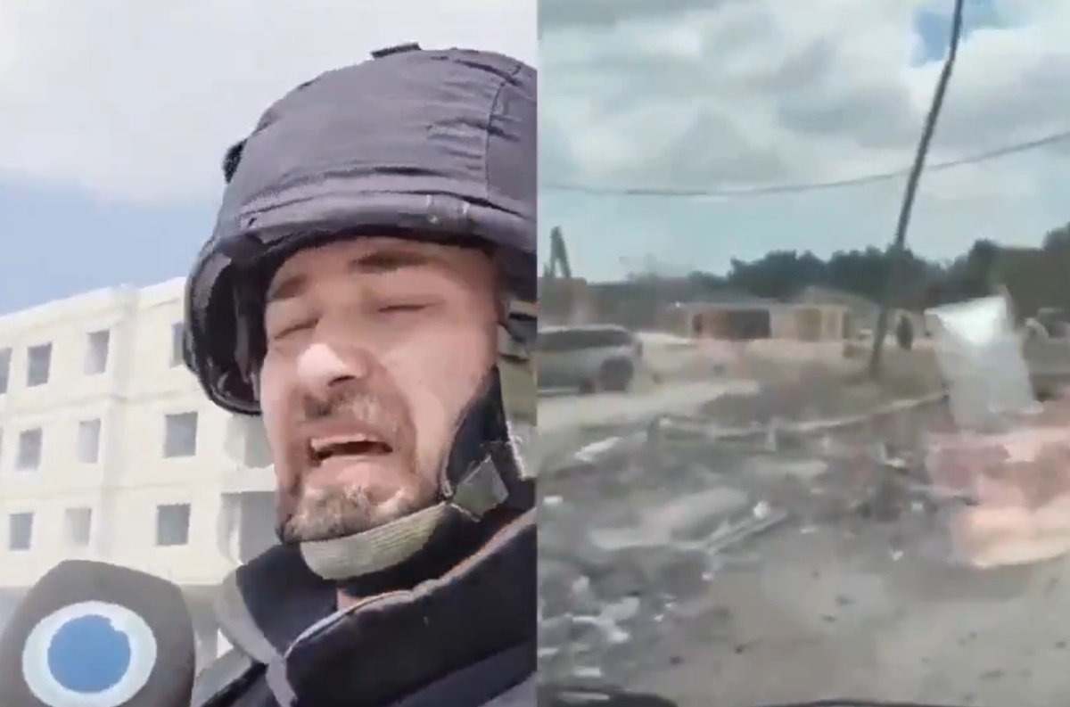 O jornalista libanês Hadi Abdel Moneim Hoteit no momento de ataque