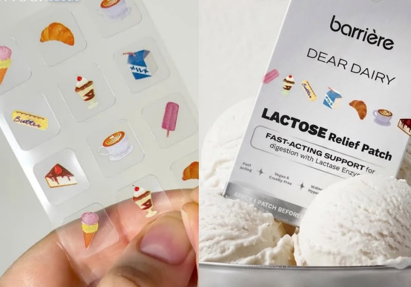 Adesivo Dear Dairy para intolerância à lactose