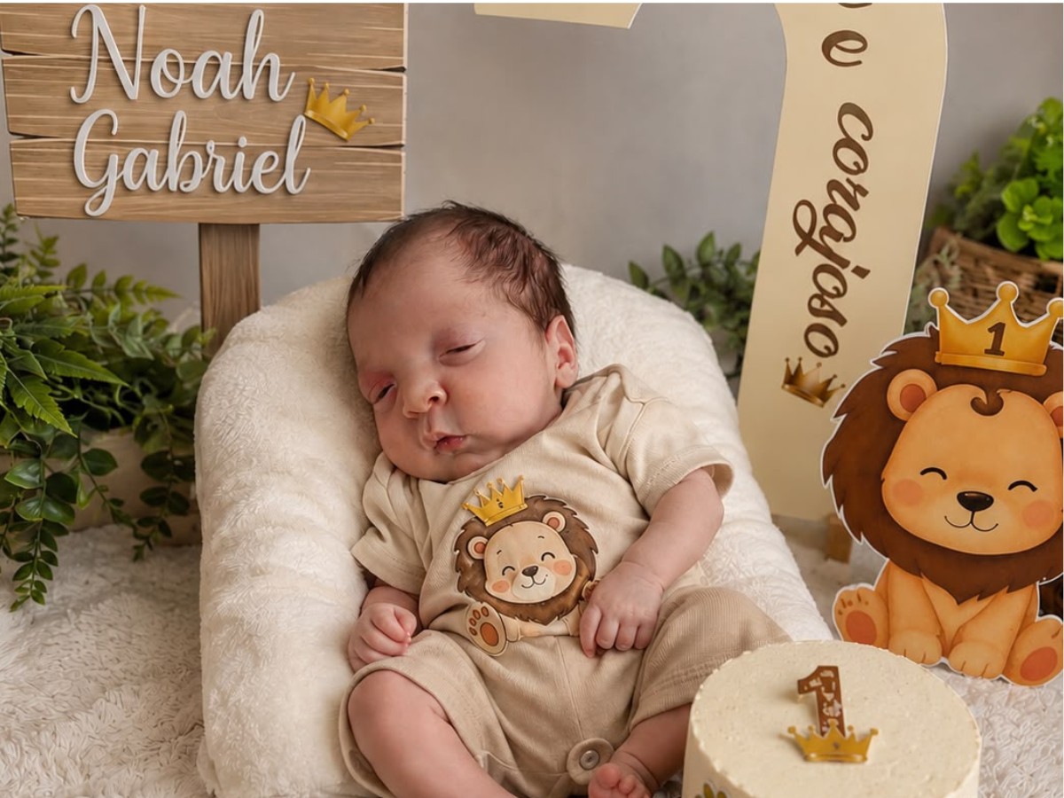 Noah Gabriel da Cruz Santos, bebê de um mês