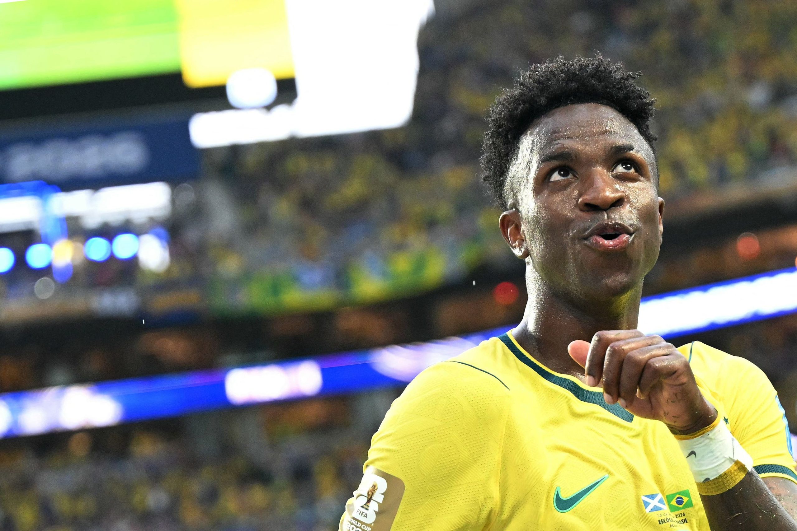 Jogadores da Seleção Brasileira em campo