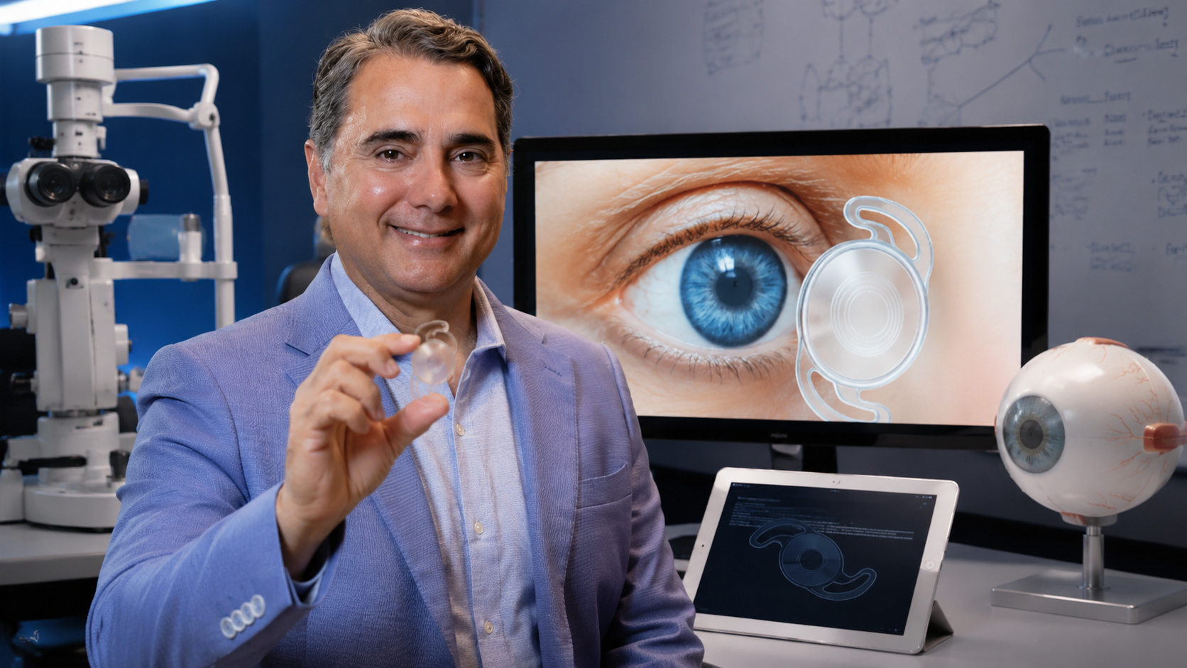 Lente intraocular usada em cirurgia de catarata