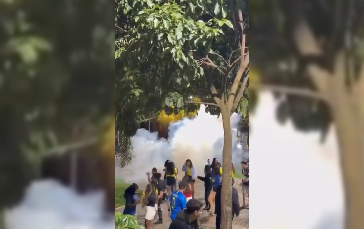 Tumulto em praça de Ourinhos após jogo do Brasil