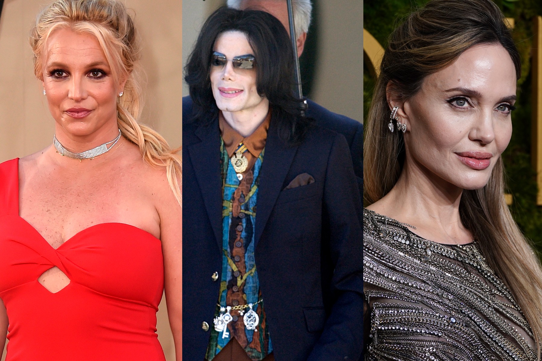 Britney Spears, Michael Jackson e Angelina Jolie