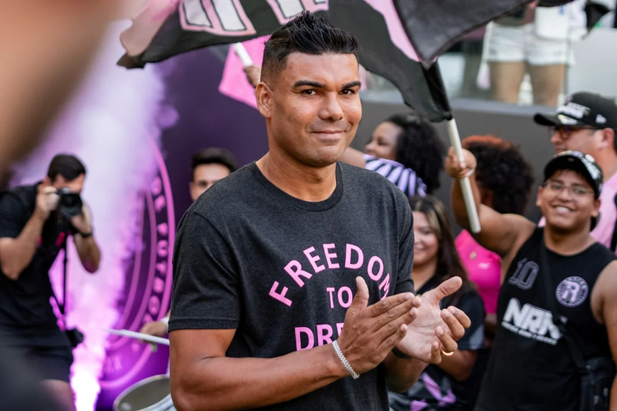 Casemiro durante apresentação pelo Inter Miami