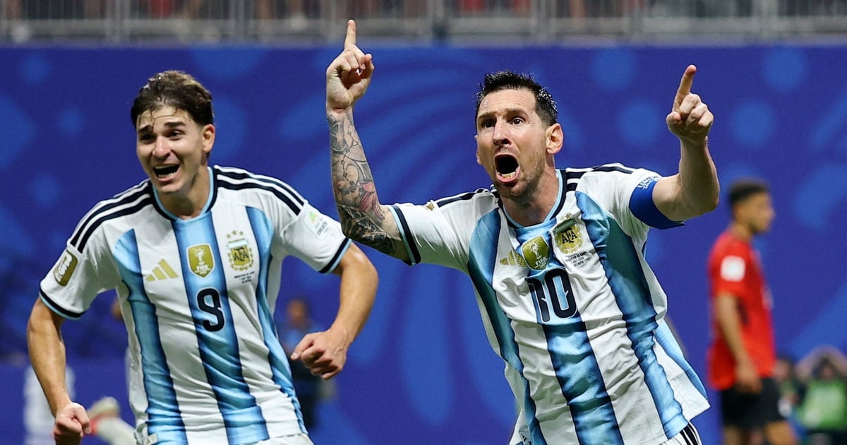 Jogadores da Argentina durante partida contra o Egito na Copa do Mundo de 2026