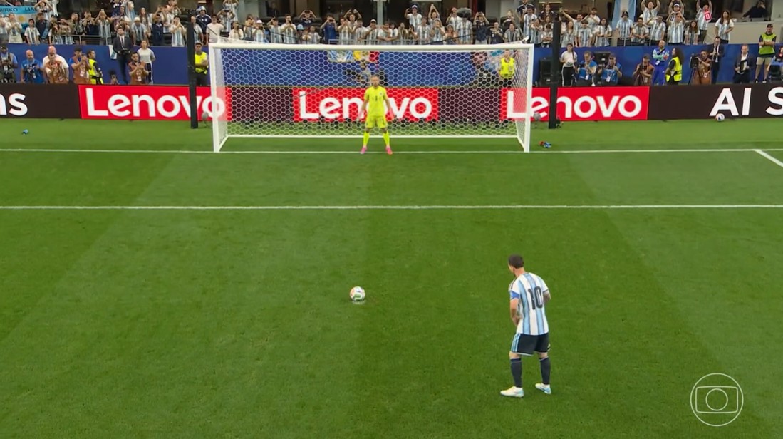 Cobrança de pênalti em jogo da Copa do Mundo