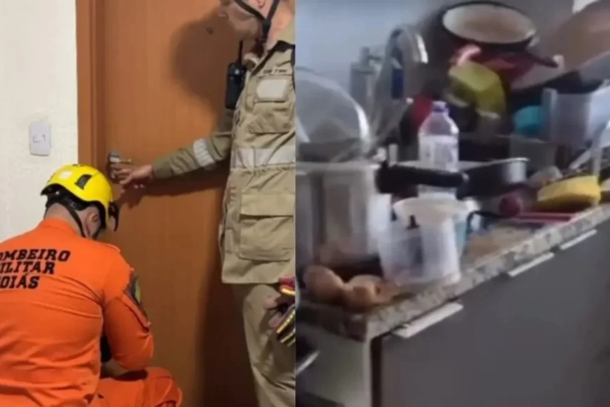 Apartamento com lixo e objetos espalhados