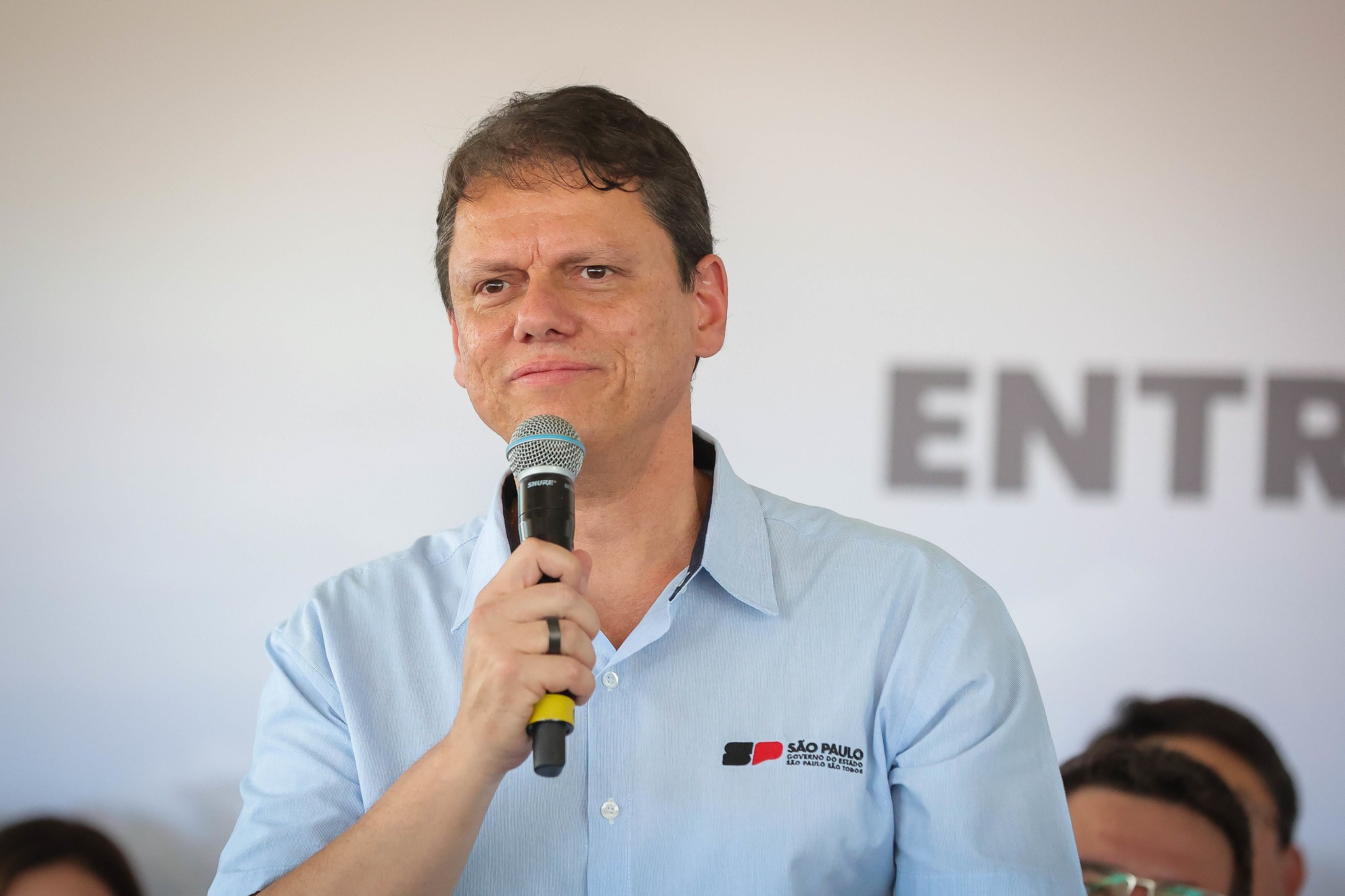 Tarcísio de Freitas na entrega do primeiro trecho do Rodoanel Norte