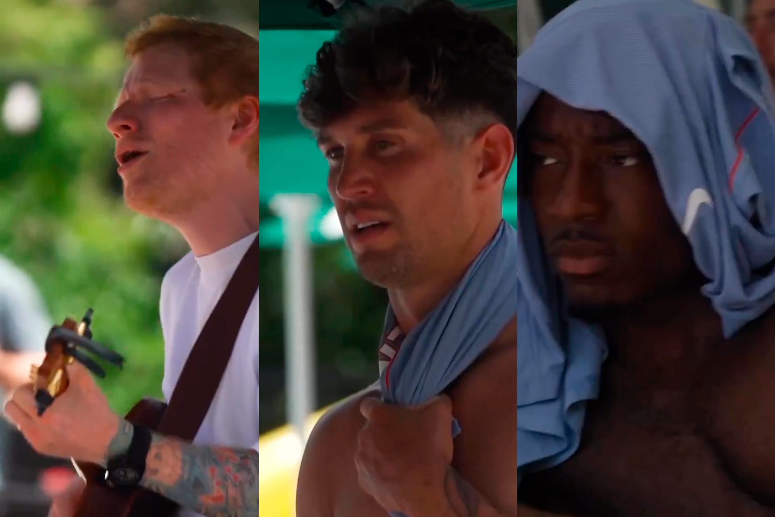 Ed Sheeran canta para jogadores da seleção inglesa à beira da piscina
