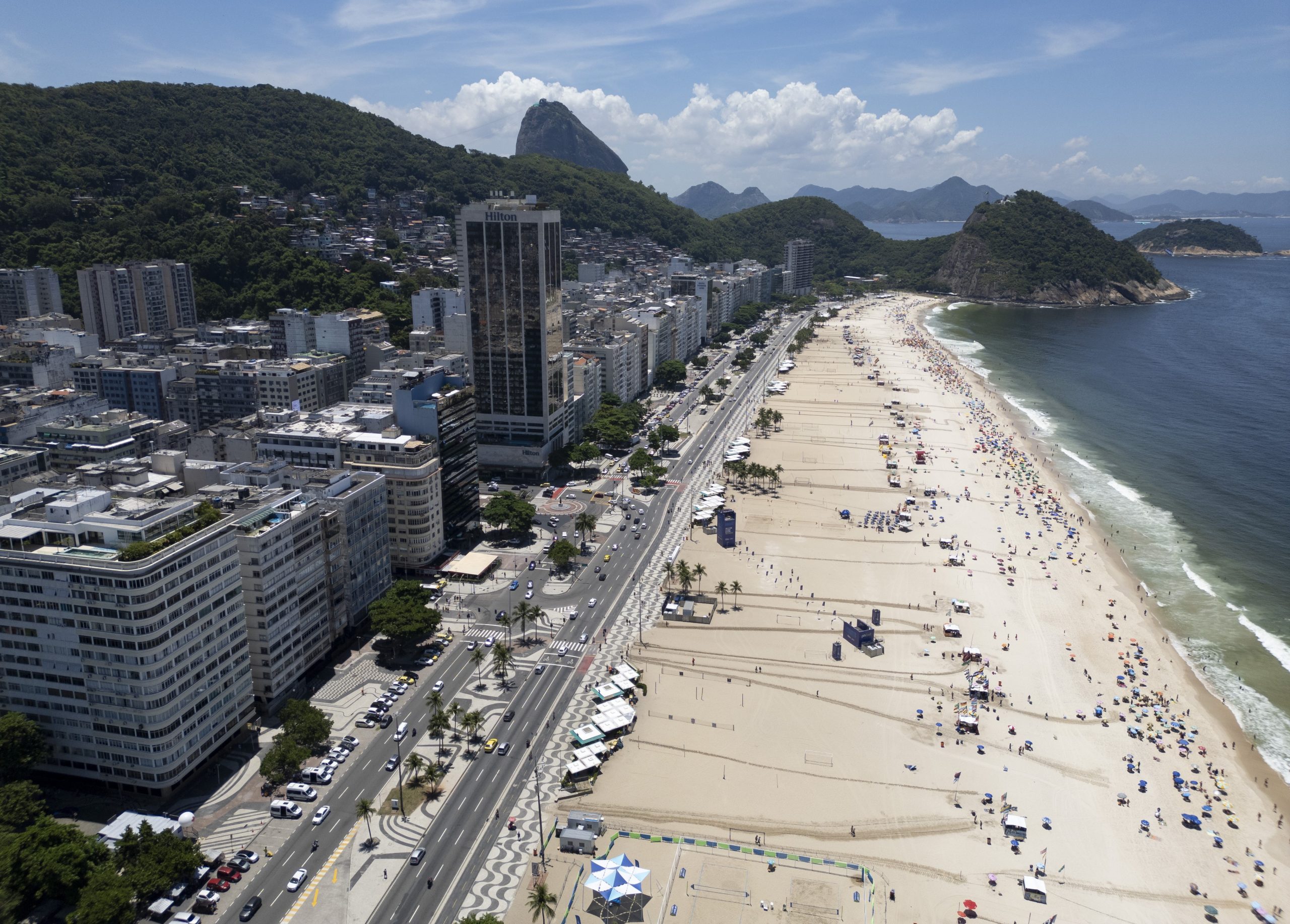 Orla de Copacabana, na Zona Sul do Rio de Janeiro