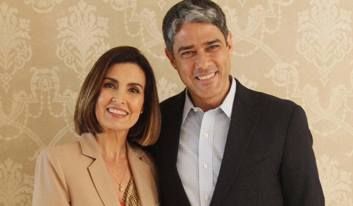 Fátima Bernardes e William Bonner lado a lado