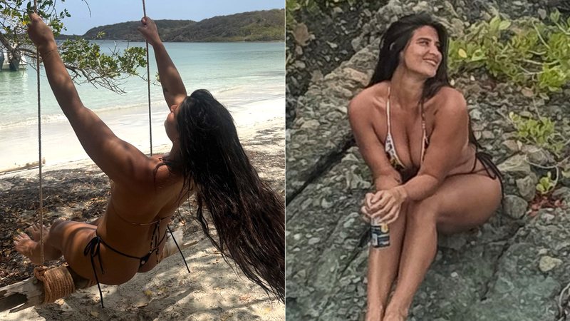 Giulia Costa de biquíni em Porto Rico