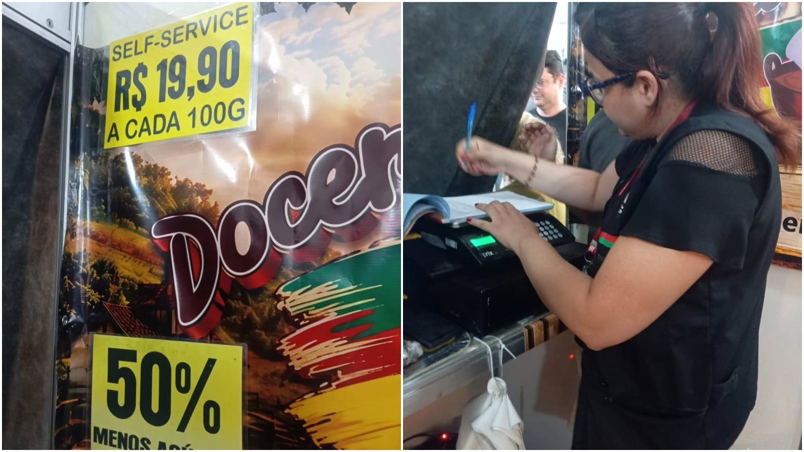 Fiscalização do Decon em estande de doces na Expocrato