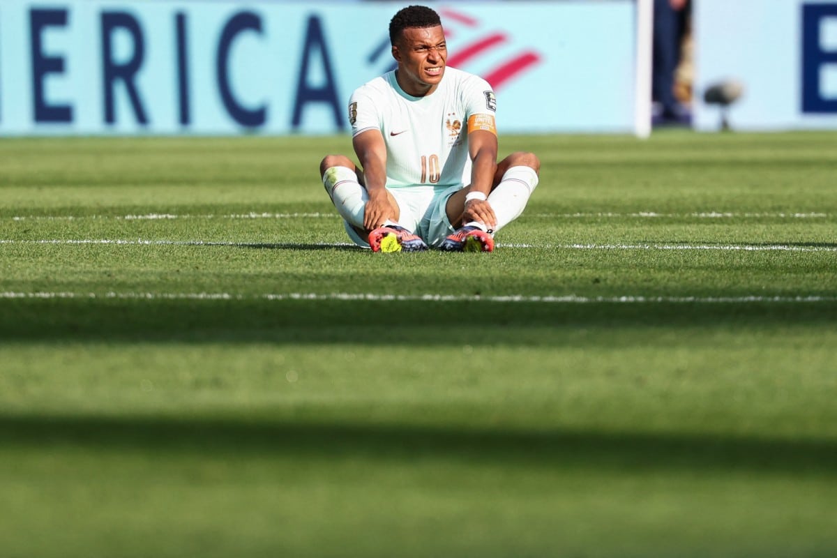 Kylian Mbappé durante partida entre França e Marrocos na Copa do Mundo de 2026