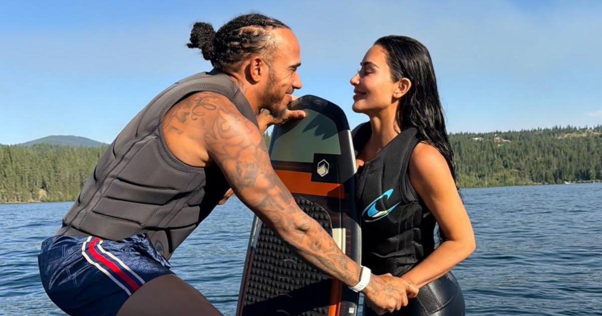 Lewis Hamilton e Kim Kardashian juntos em publicação nas redes sociais