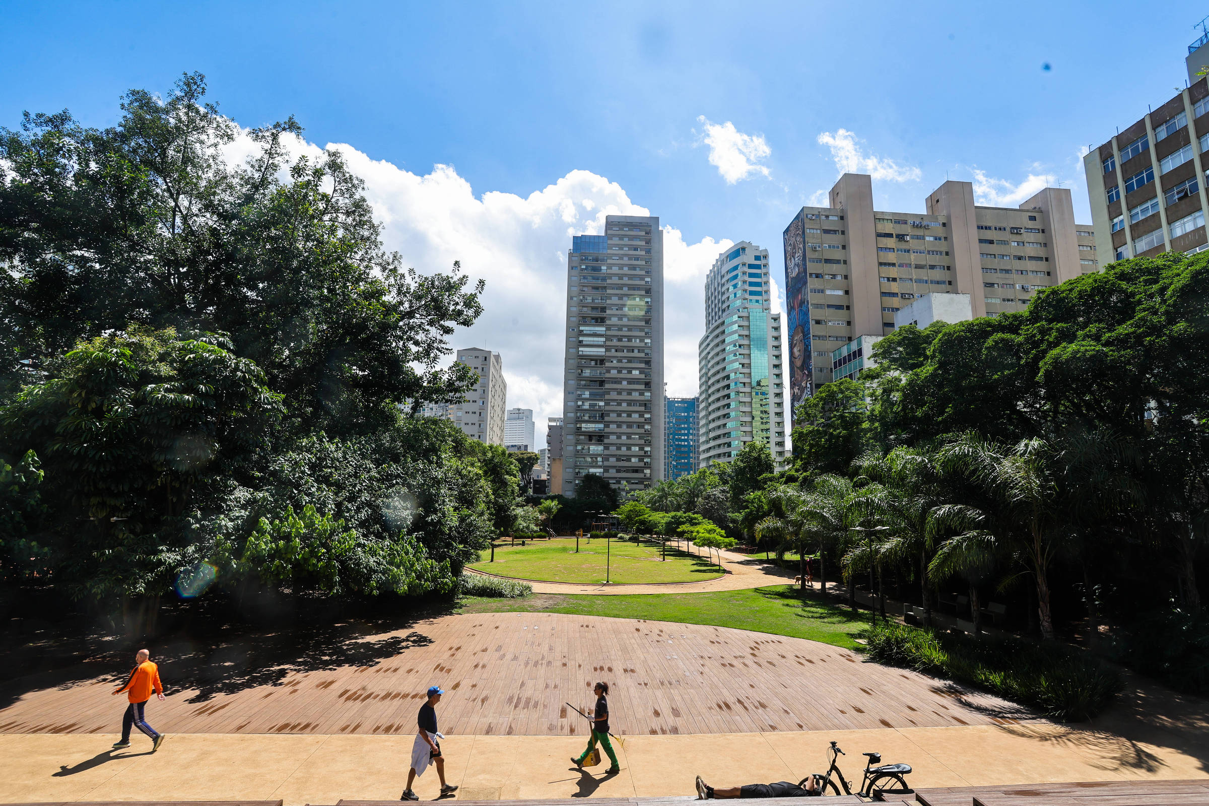 Área verde do parque Augusta, na região central de São Paulo