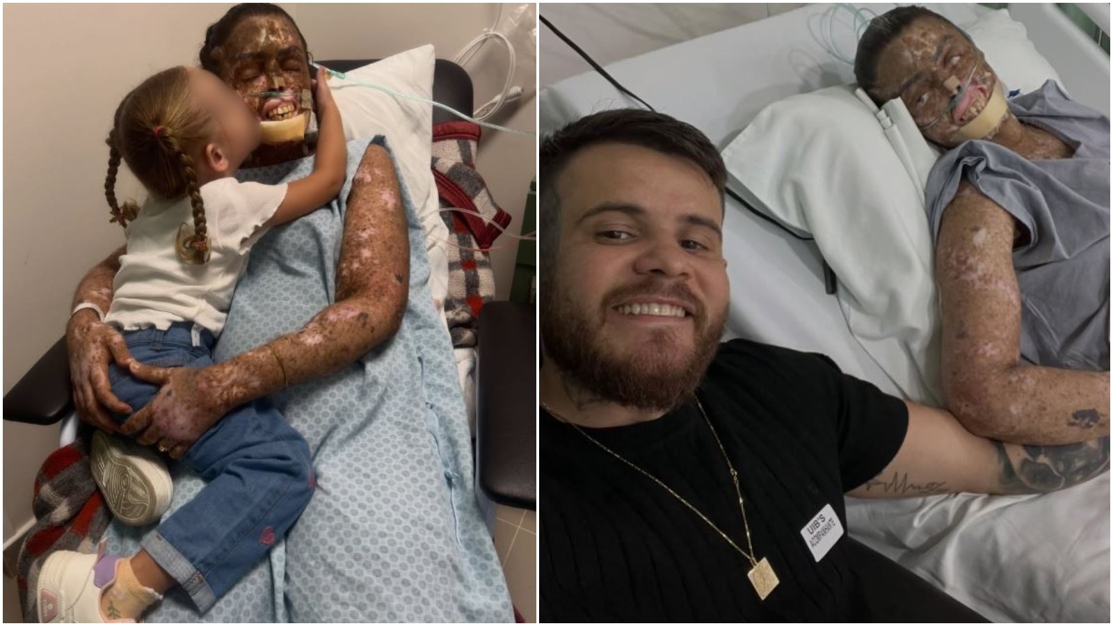 Káh Felipe abraçada à filha caçula