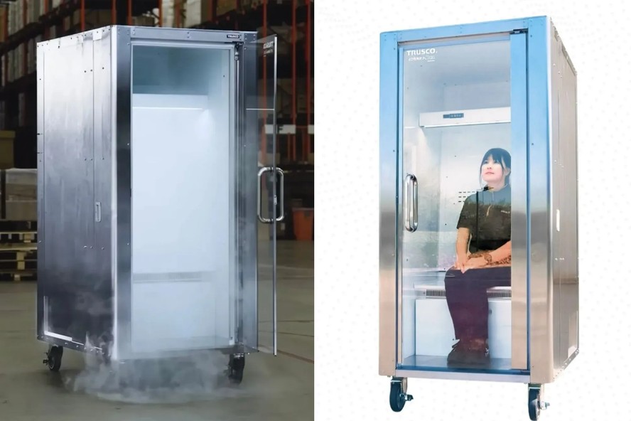 Cabine refrigerada Do Hiemon Box instalada em ambiente interno