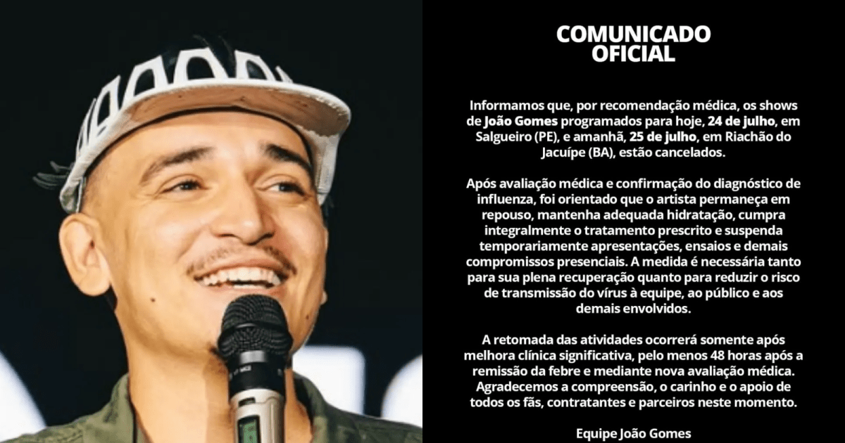 João Gomes em leito de hospital
