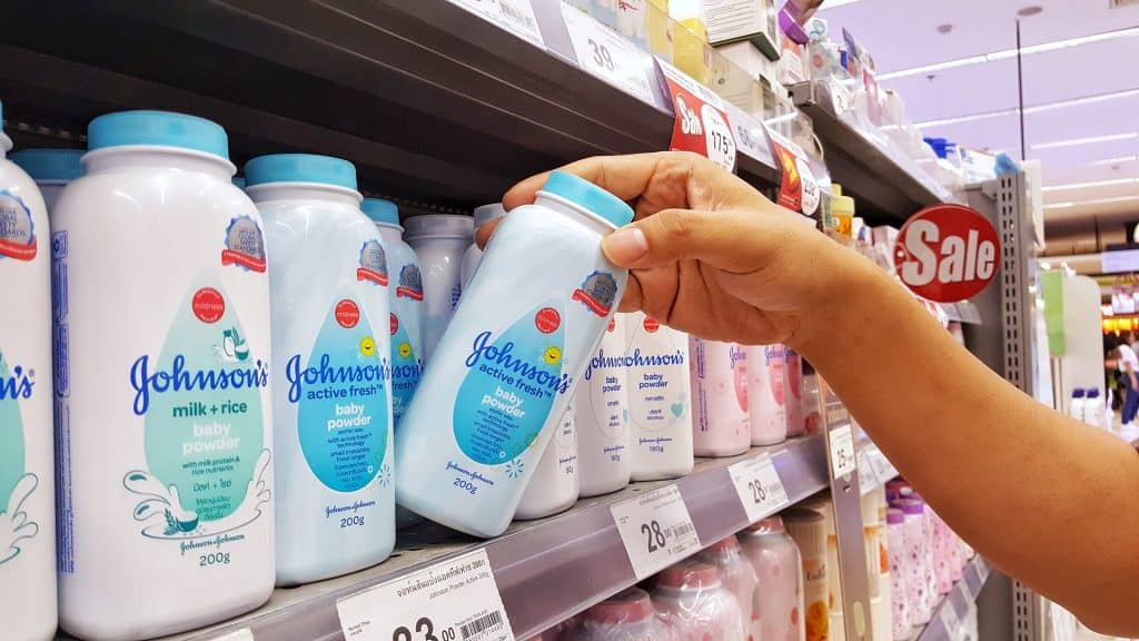 Talco para bebês da Johnson & Johnson