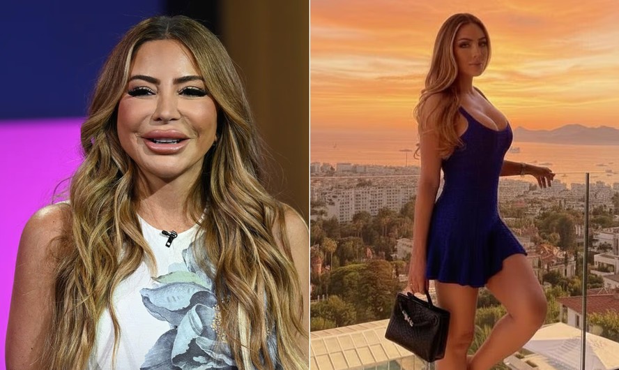 Larsa Pippen em montagem com foto de divulgação e publicação no Instagram