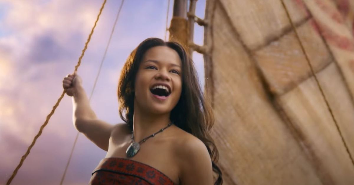 Personagem Moana em material de divulgação da Disney