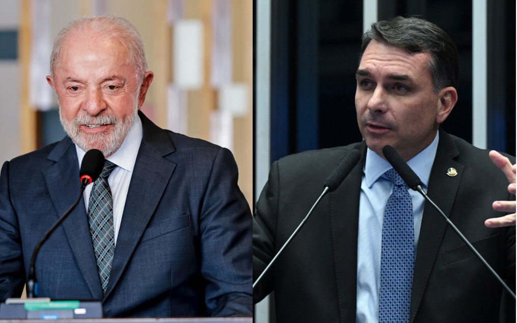 Luiz Inácio Lula da Silva e Flávio Bolsonaro