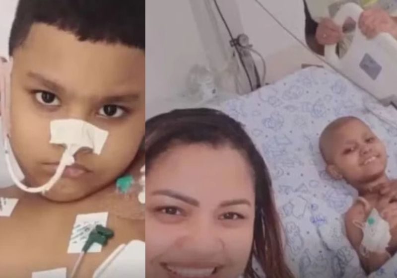 Edirlene Divino ao lado do filho, Vinícius Divino