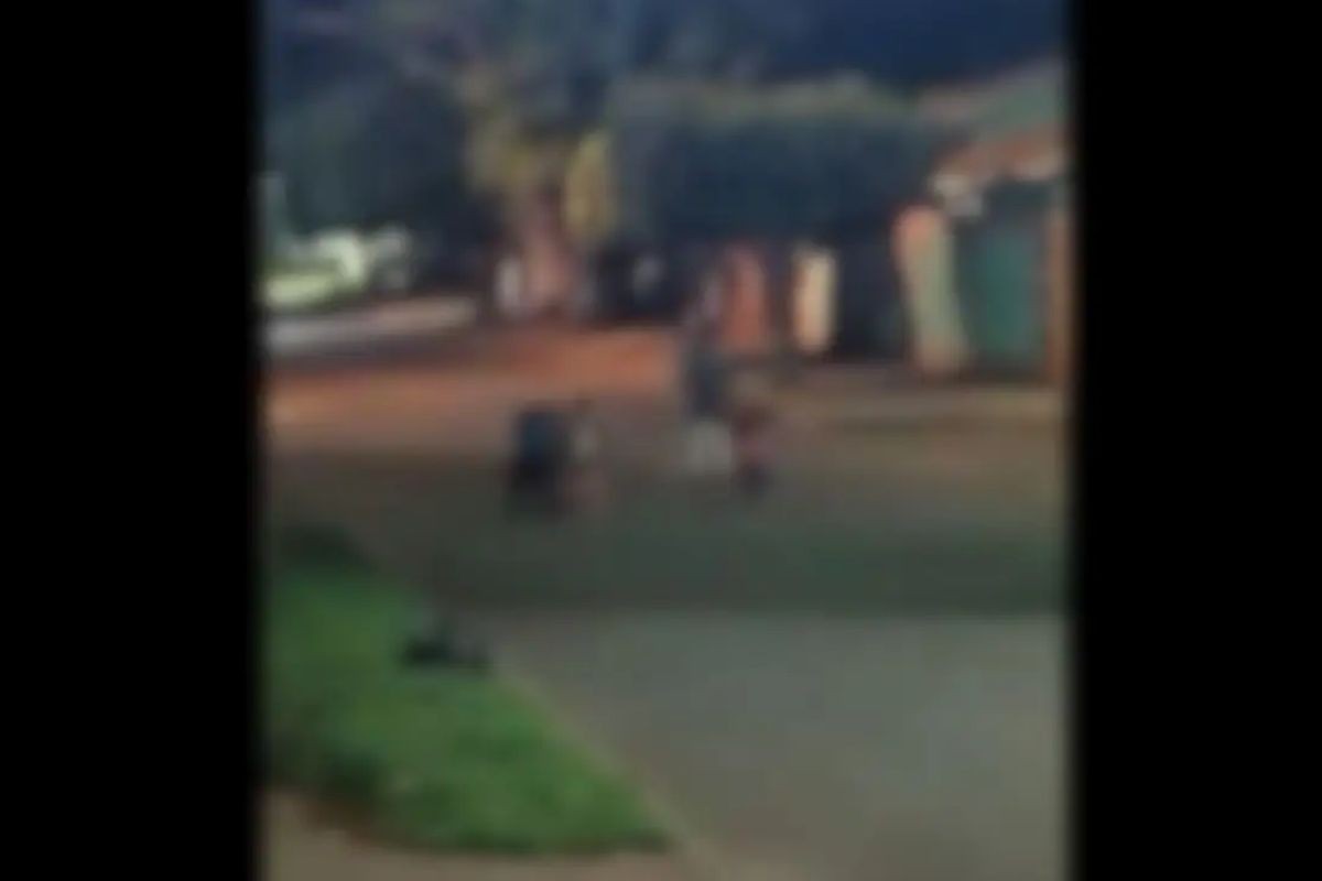 Adolescente e crianças em vídeo gravado em Maracaju
