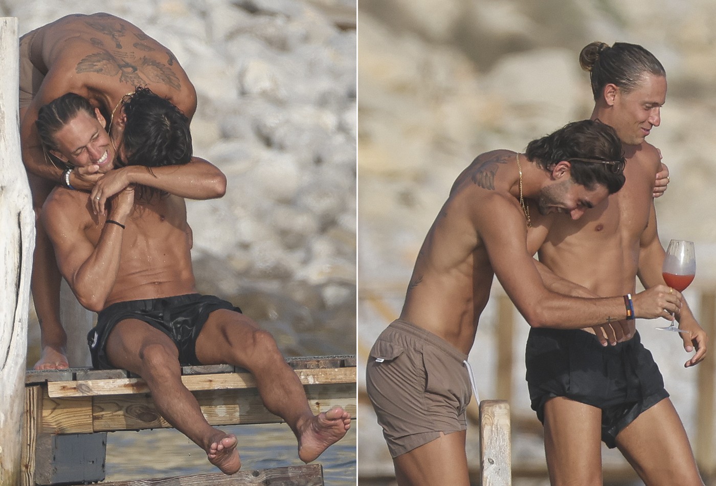 Marcos Llorente e Ferran Torres durante férias em Ibiza