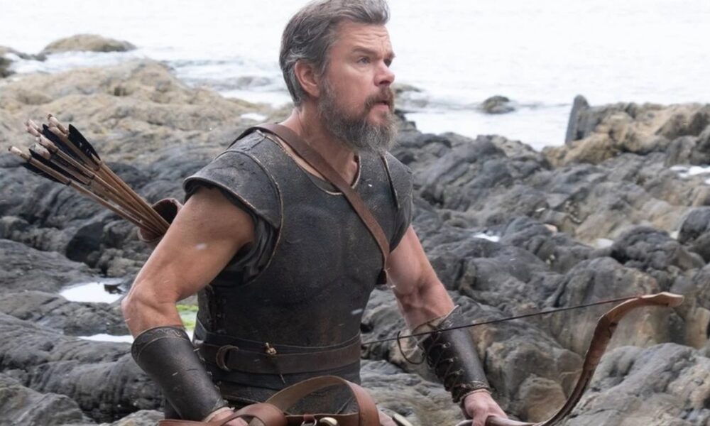Matt Damon com barba longa e físico magro
