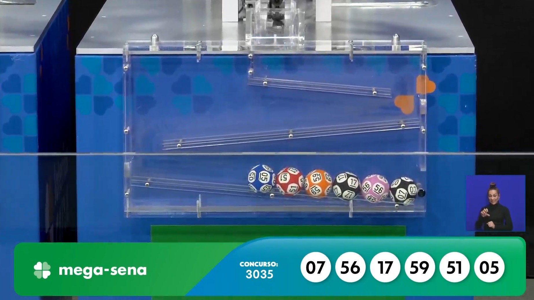 Números do concurso 3035 da Mega-Sena