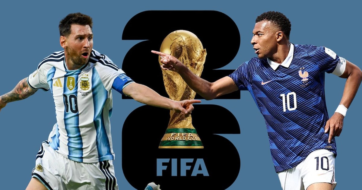 Lionel Messi e Kylian Mbappé durante partidas da Copa do Mundo