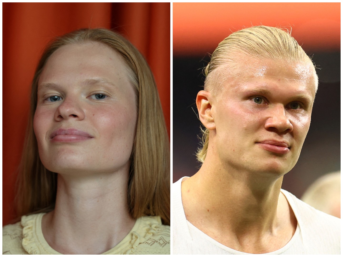 Anastasia Kostromitina e Erling Haaland