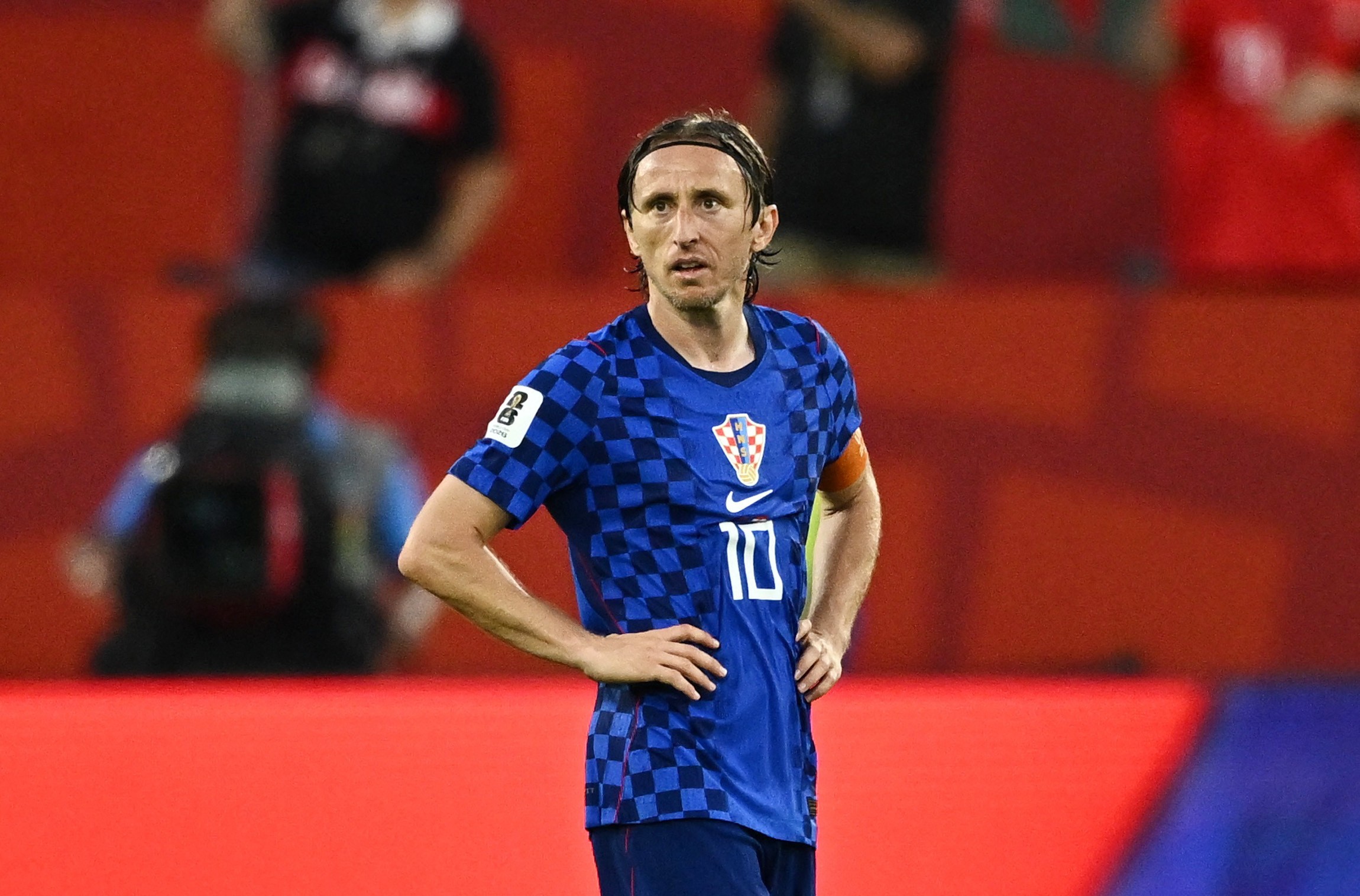 Luka Modric em jogo da Croácia contra Portugal