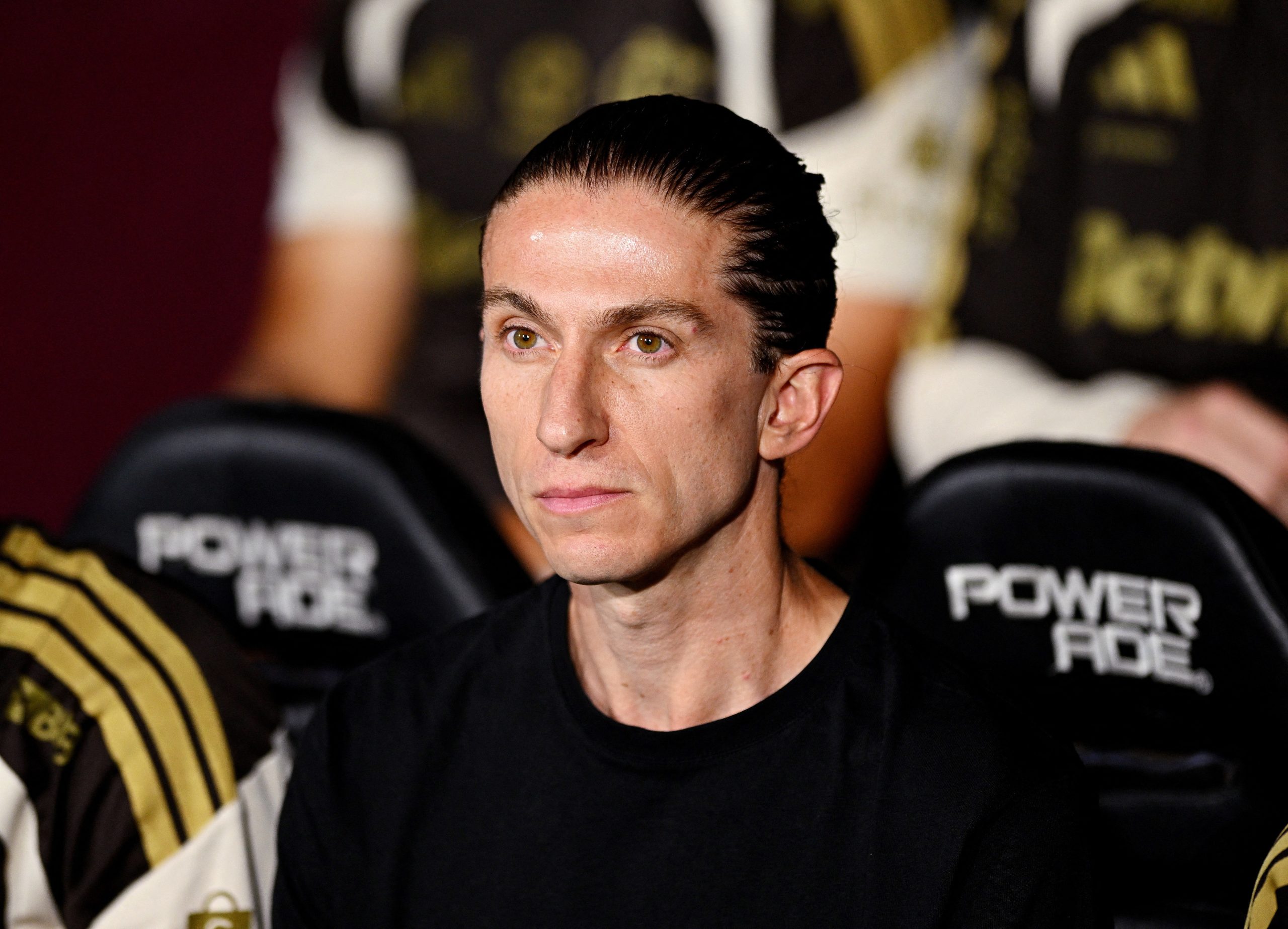 Filipe Luís durante Lanús x Flamengo
