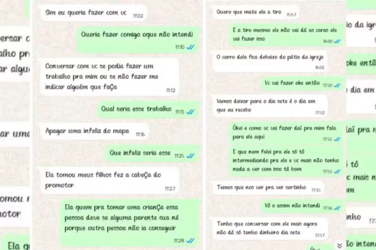 Conversa no WhatsApp em tela de celular