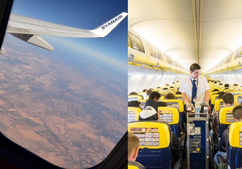 Avião da Ryanair em aeroporto