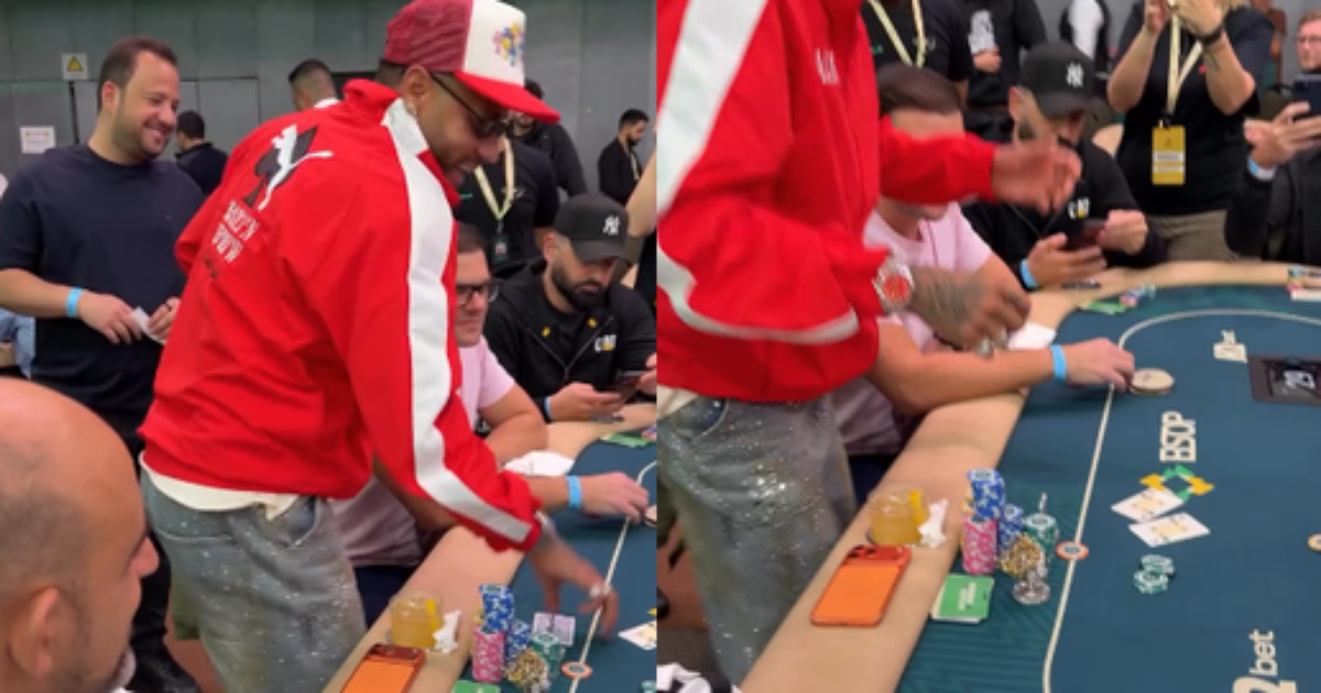 Neymar em torneio de pôquer