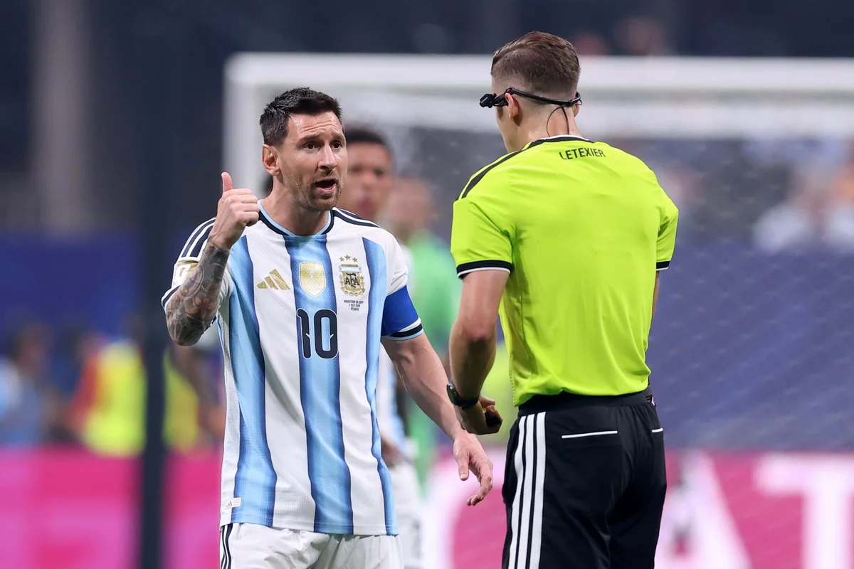 Seleção da Argentina durante partida da Copa do Mundo