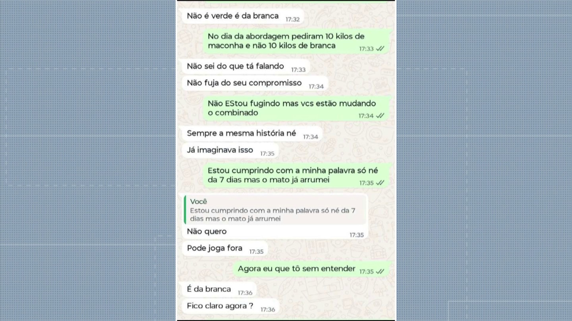 Conversas atribuídas a policial investigado pelo Ministério Público