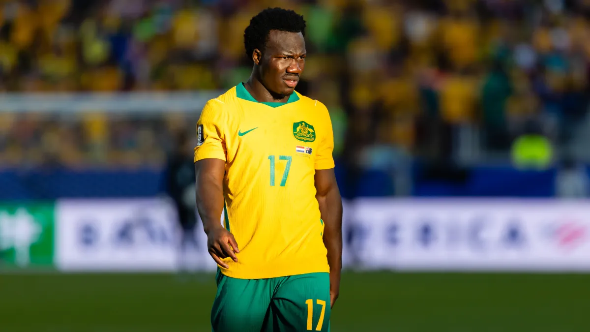 Nestory Irankunda, atacante da seleção da Austrália