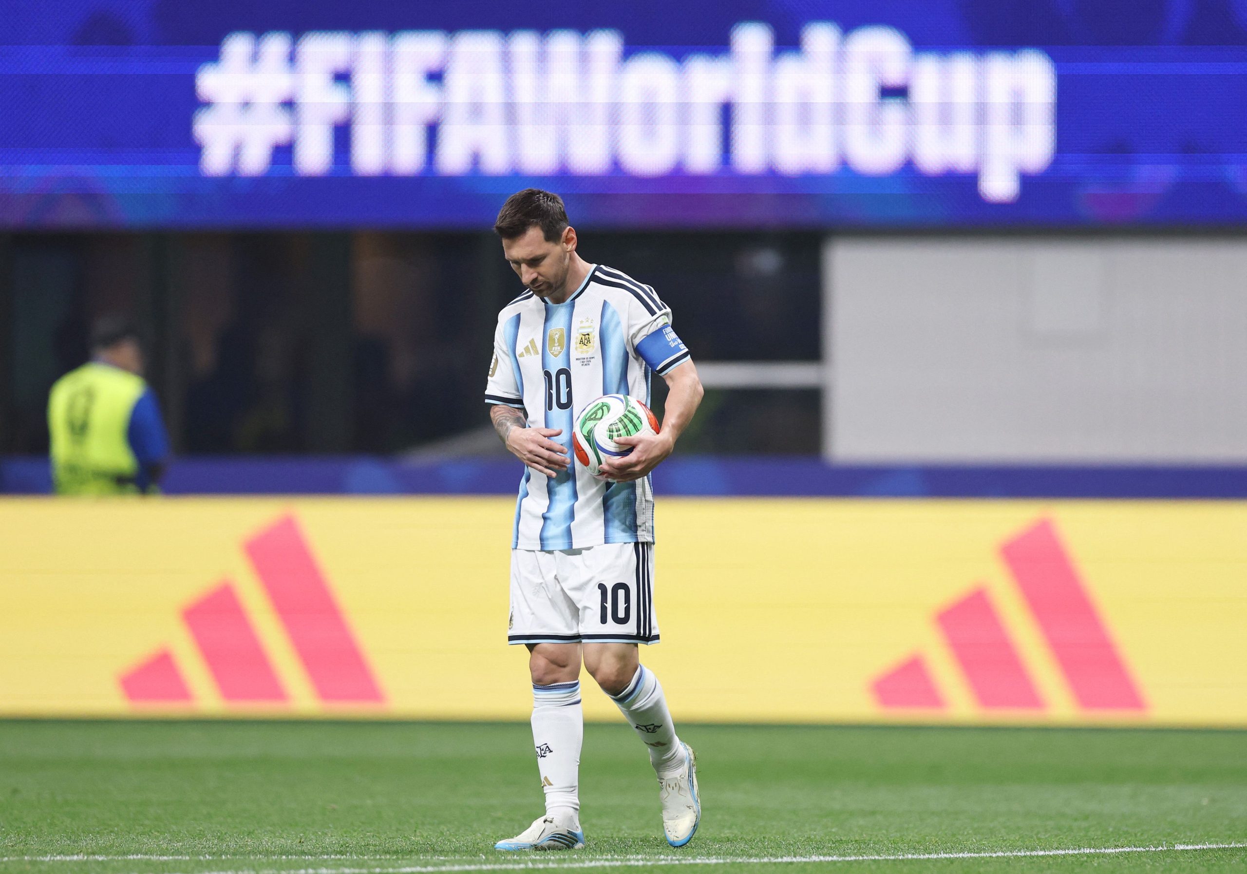 Lionel Messi durante partida da Argentina