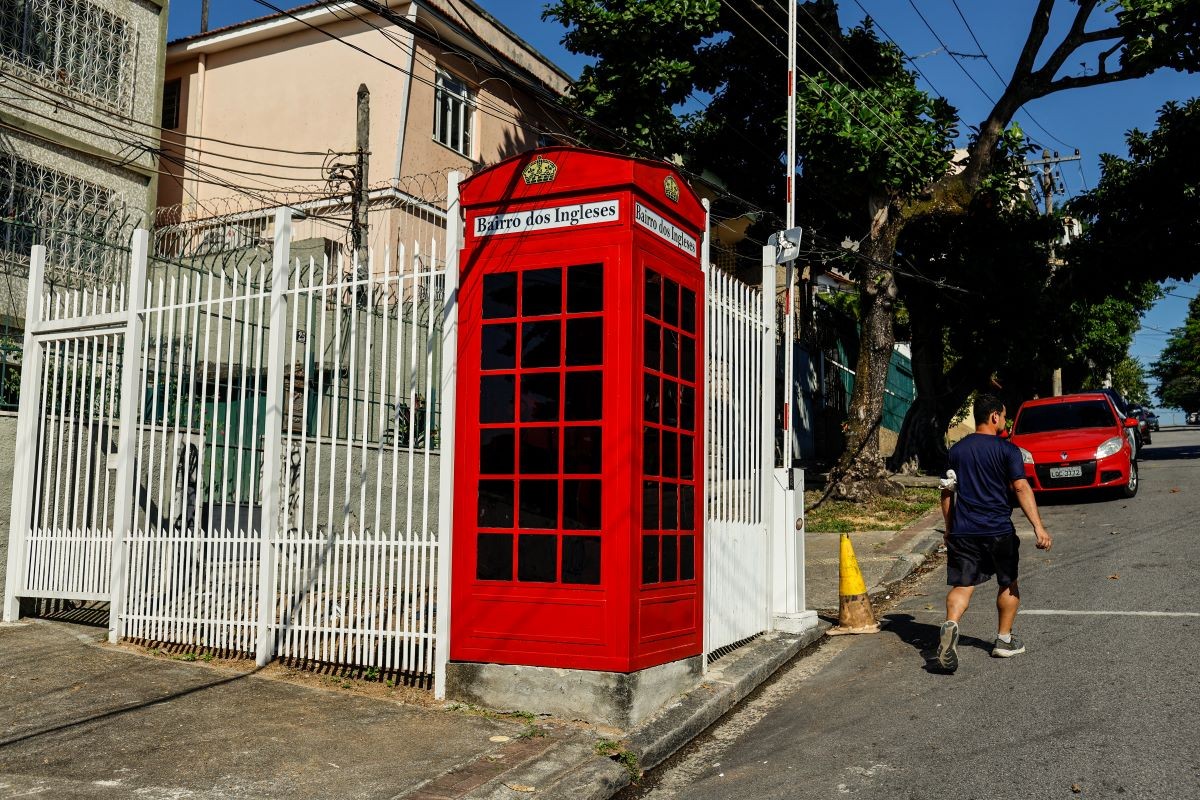 Guarita vermelha no Bairro dos Ingleses, na Zona Norte do Rio
