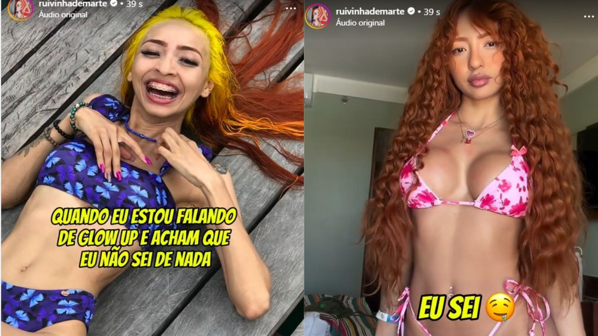 Ruivinha de Marte em publicação nas redes sociais