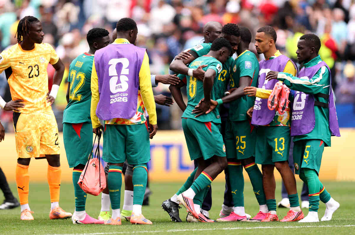 Jogadores da seleção de Senegal em campo