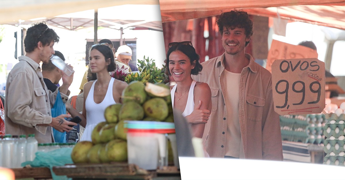 Shawn Mendes e Bruna Marquezine em feira no Rio