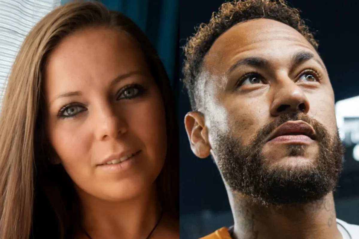 Gabriella Gáspár e Neymar em montagem de imagens