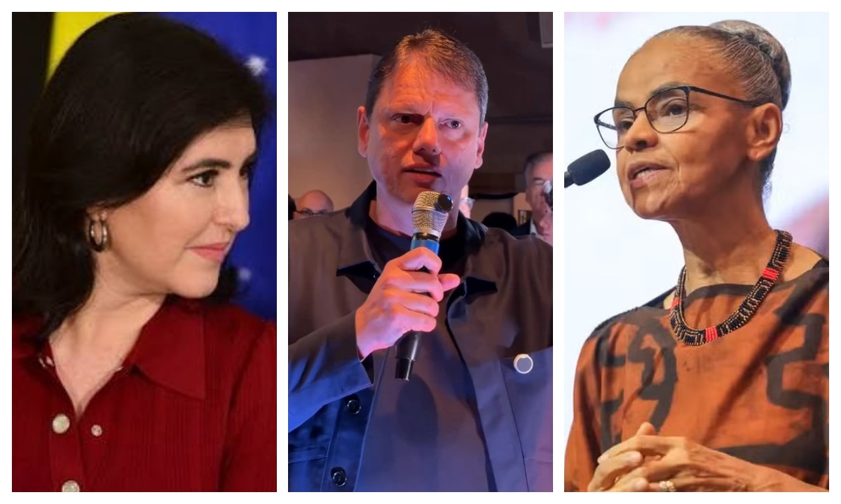 Simone Tebet, Marina Silva e Tarcísio de Freitas