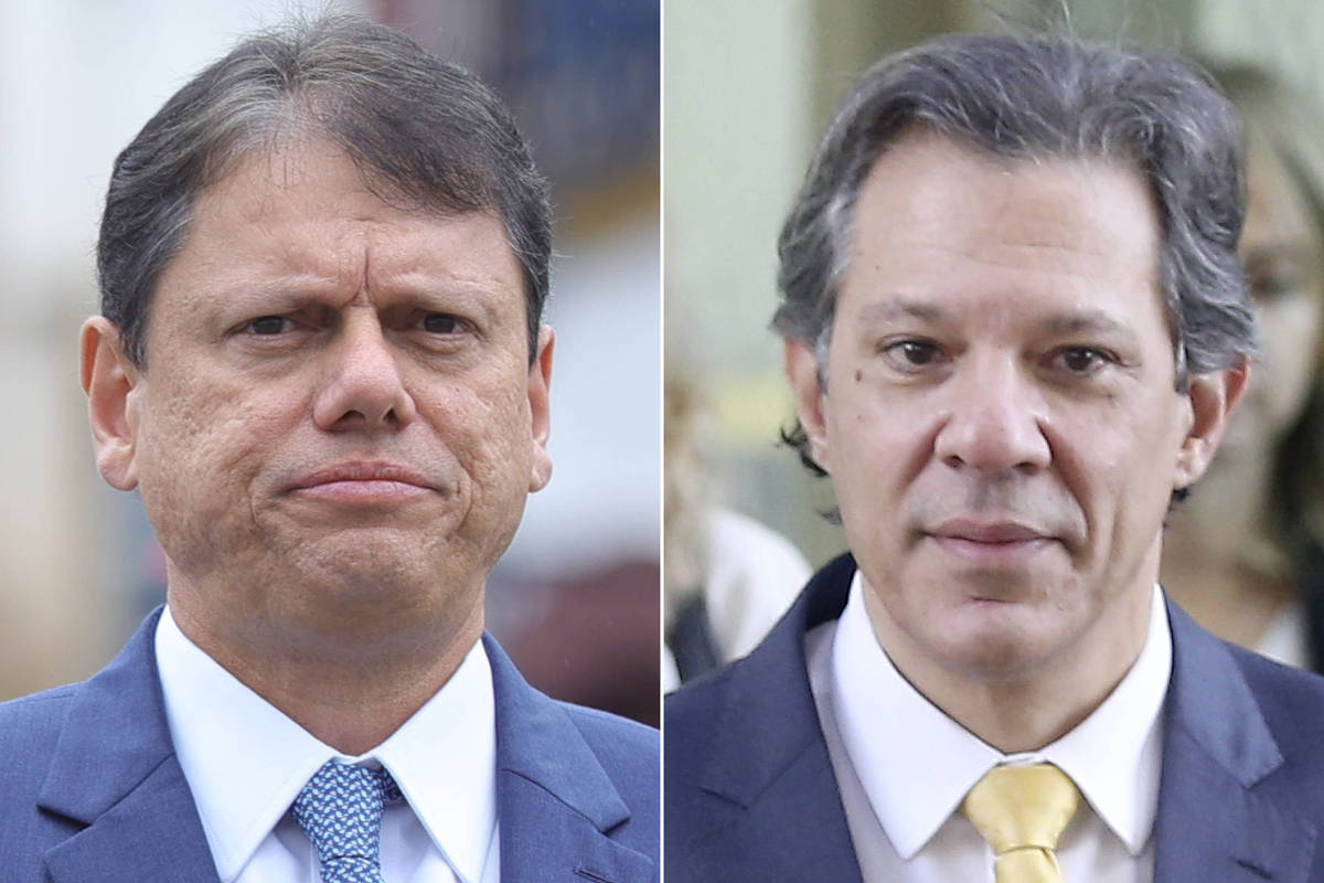 Tarcísio de Freitas e Fernando Haddad